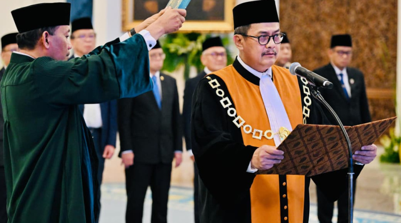 Presiden Saksikan Pengucapan Sumpah Dwiarso BS sebagai Wakil Ketua Mahkamah Agung