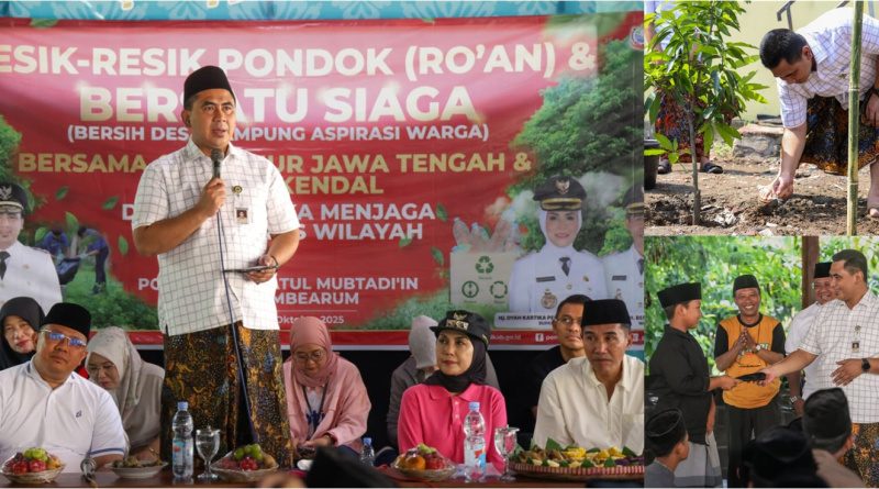 Jelang Hari Santri 2025, Wagub Jateng Ikut Ro’an di Pesantren