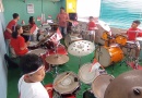Aksi keren, Sambut HUT KE-80 RI, Ngedrum Bareng Bawakan Lagu Perjuangan