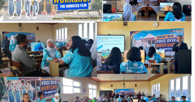 Tim PKM ISI Surakarta dan SMA N 9 Surakarta Pelatihan Sulih Suara pada Film Animasi dari Bahasa Indonesia ke Bahasa Inggris