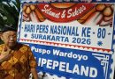 Puncak Acara HPN 2026 di Surakarta Meriah, Ketua DKD PWI Ucapkan Terima Kasih Astas Apresiasi Puspo Wardoyo