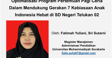 Optimalisasi Program Pertemuan Pagi Ceria Dalam Mendukung Gerakan 7 Kebiasaan Anak Indonesia Hebat di SD Negeri Telukan 02